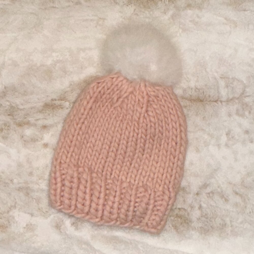 Bar J Wool and Fur Pom Beanie